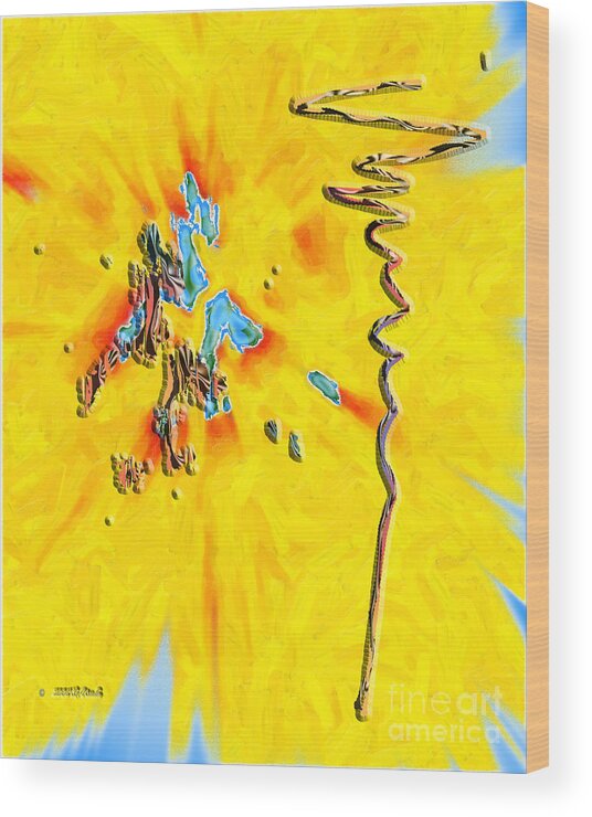 Yellow Wood Print featuring the digital art Inw_20a5227rz_grow by Kateri Starczewski