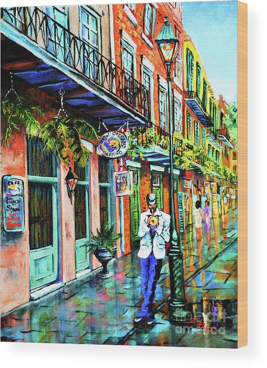 New Orleans Art Wood Print featuring the painting Jazz'n by Dianne Parks