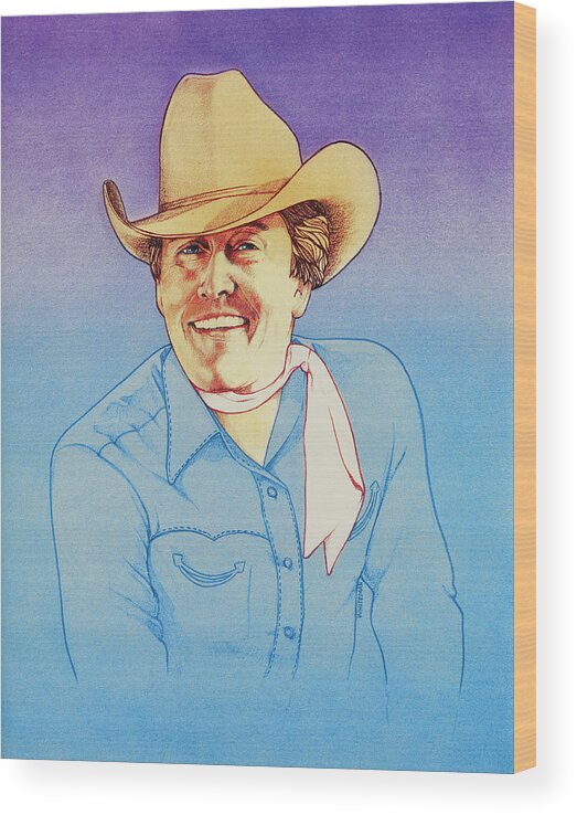 Jimmy Dean Wood Print featuring the painting Jimmy Dean by Murry Whiteman