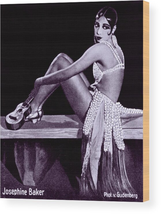 History Wood Print featuring the photograph Josephine Baker 1906-1975, African by Everett