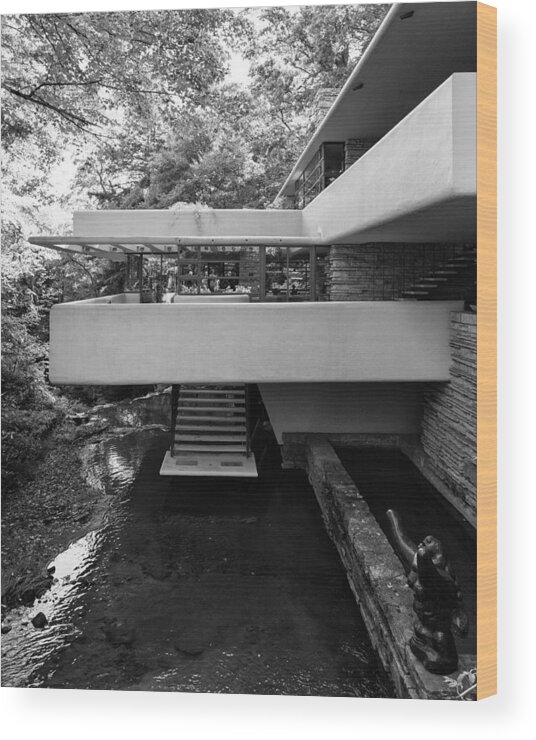 Fallingwater Wood Print featuring the photograph Kaufmann Residence #1 by Stephen Russell Shilling