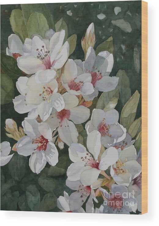 Flowers Wood Print featuring the painting La Petit Fleur by Jan Lawnikanis