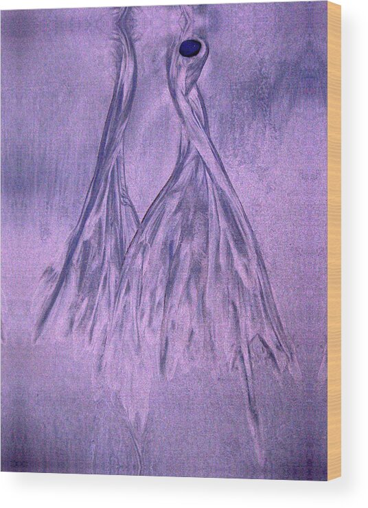 Ballerina Wood Print featuring the digital art Lavender Sand Dancers by Julia L Wright