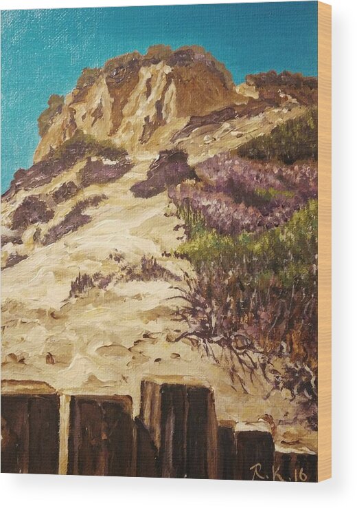  Wood Print featuring the painting Majestic Rocks by Ray Khalife