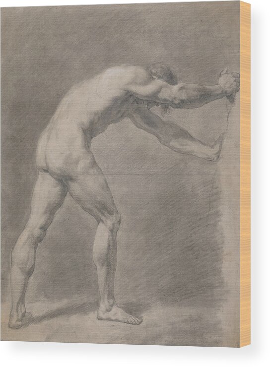 English Romantic Painters Wood Print featuring the drawing Male Nude by John Constable