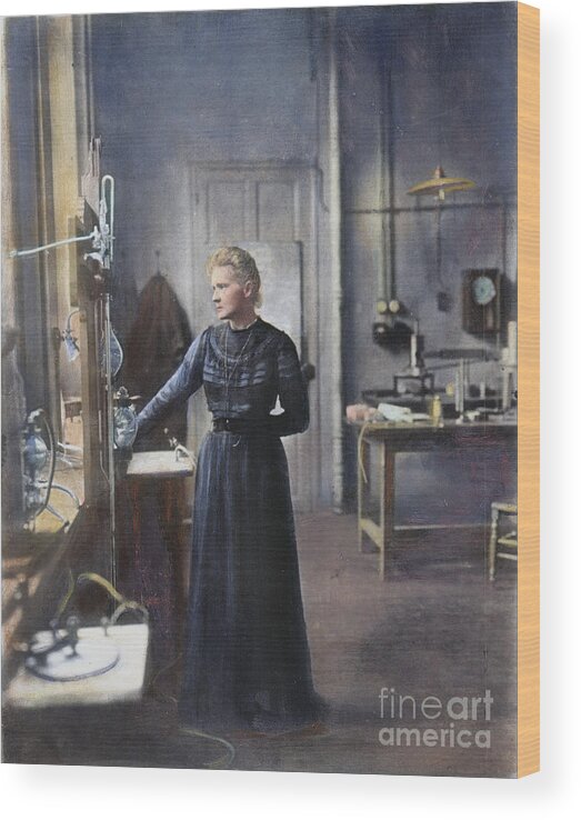 1908 Wood Print featuring the photograph Marie Curie (1867-1934) by Granger
