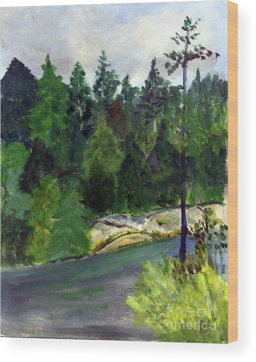 Art Wood Print featuring the painting May Pond by Donna Walsh