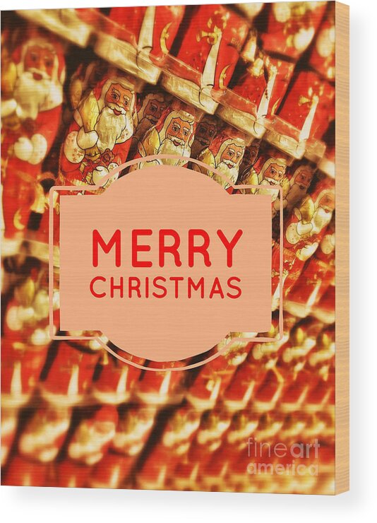 Christmas Wood Print featuring the photograph Merry Christmas Card by Edward Fielding