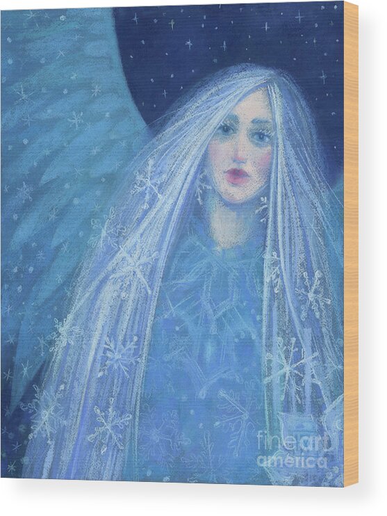 Showgirl Wood Print featuring the painting Metelitsa / Snow Maiden / Snow Girl / Snegurochka by Julia Khoroshikh