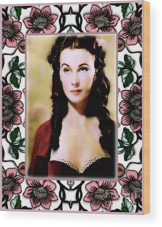 Miss Scarlet By Wbk Wood Print featuring the painting Miss Scarlet by Wbk