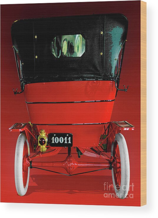 Auto Wood Print featuring the digital art Model-t 10011 by Anthony Ellis