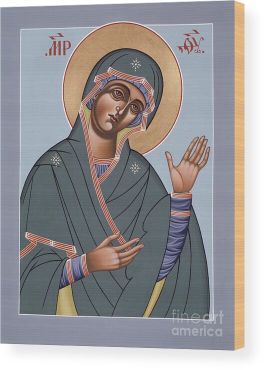 Mother Of God She Who Hears The Cries Of The World Wood Print featuring the painting Mother of God She Who Hears the Cries of the World 106 by William Hart McNichols