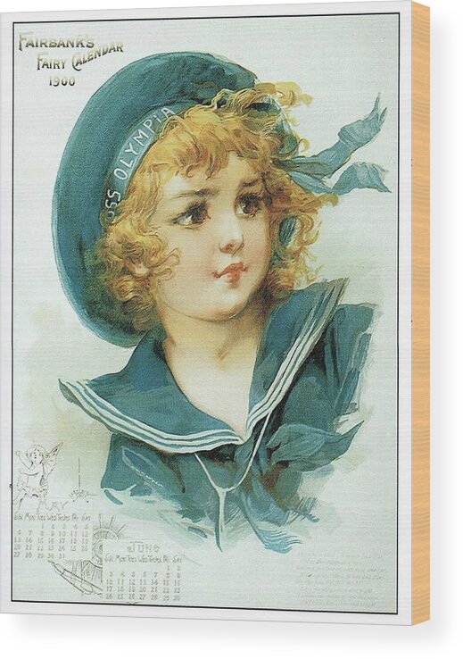 Frances Brundage Wood Print featuring the painting Navy Crewman by Reynold Jay