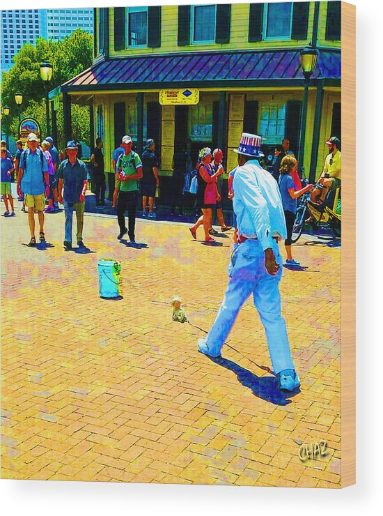 Performers Wood Print featuring the photograph New Orleans Street Performer by CHAZ Daugherty