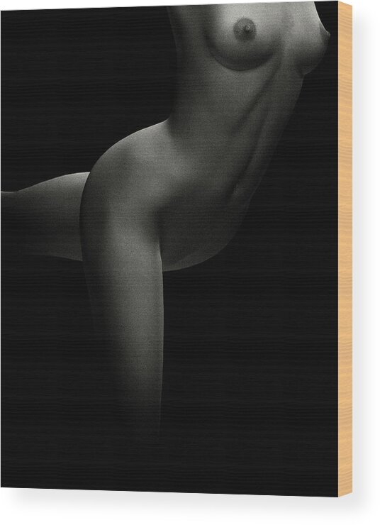 Adult Wood Print featuring the photograph Nude study of Jamie No 3 by Jan Keteleer