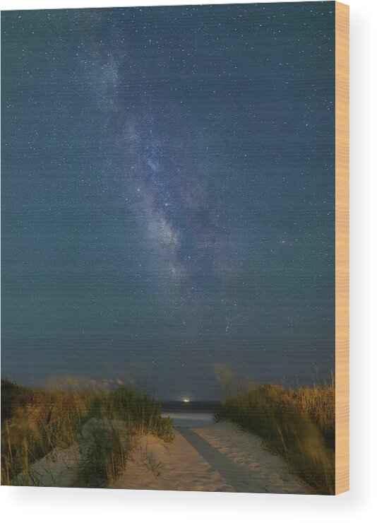 Beachclub Wood Print featuring the photograph Oak ISland Stars by Nick Noble