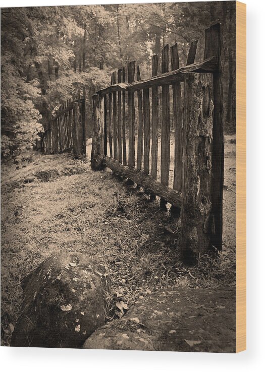 Rustic Wood Print featuring the photograph Old Fence by Larry Bohlin