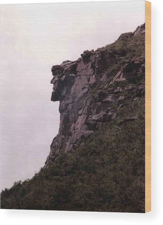 Old Man Of The Mountain Wood Print featuring the photograph Old Man of the Mountain by Wayne Toutaint