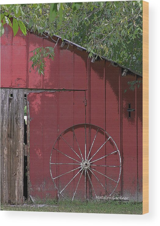 Barn Wood Print featuring the photograph Old Red Barn by Matalyn Gardner