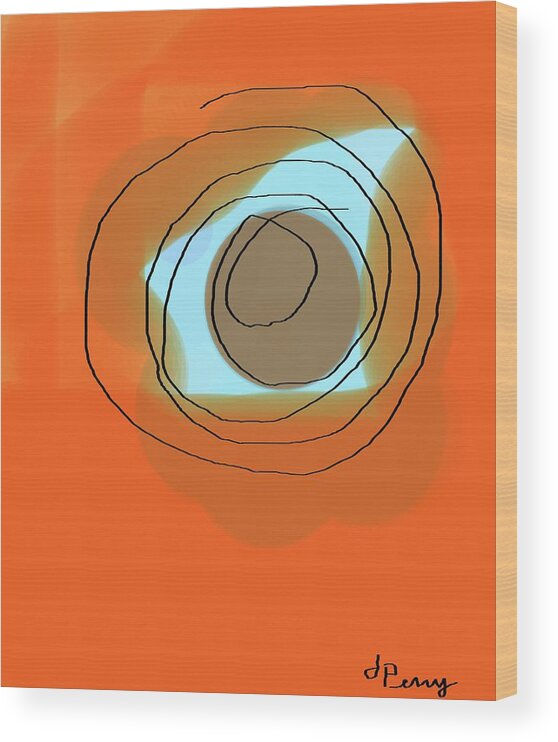 Colorful Framed Art Wood Print featuring the digital art Orbit by D Perry