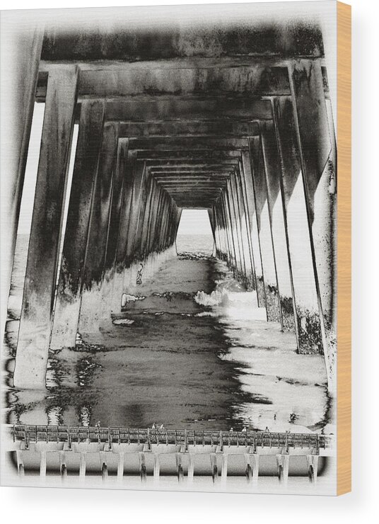 Georgia Wood Print featuring the photograph Over Under-Tybee Island by Ann Tracy