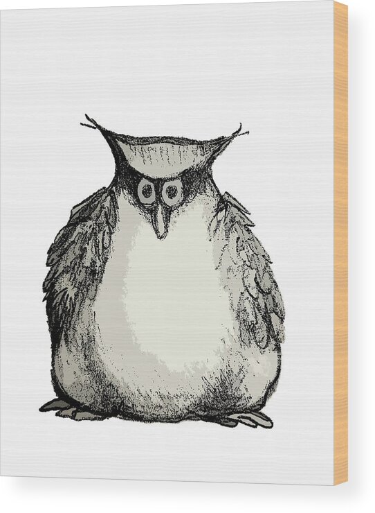 Owls Wood Print featuring the digital art Tyto by Deborah Runham