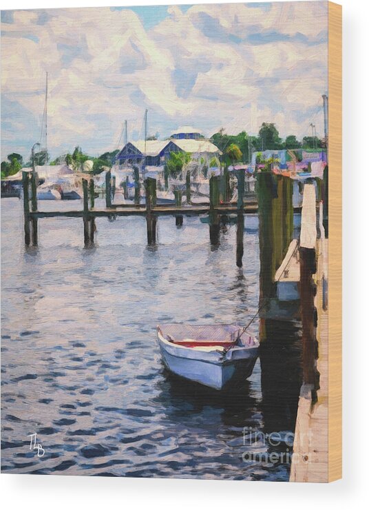 Port Salerno Wood Print featuring the painting Port Salerno by Tammy Lee Bradley