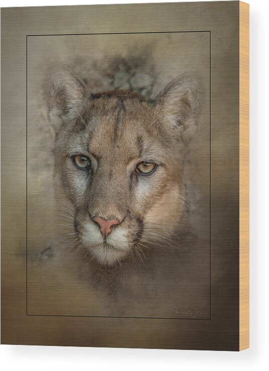 Wildlife Wood Print featuring the photograph Portrait of Cruz by Teresa Wilson
