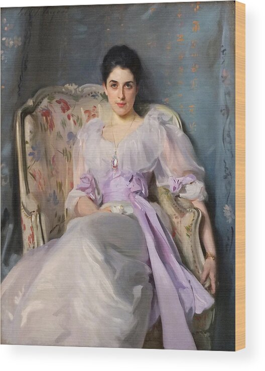 John Singer Sargent Wood Print featuring the painting Portrait of Lady Agnew of Lochnaw by John Singer Sargent