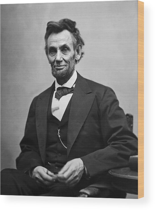abraham Lincoln Wood Print featuring the photograph Portrait of President Abraham Lincoln by International Images