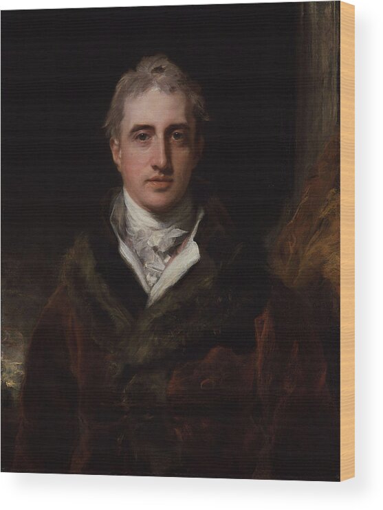 Portrait Of Robert Stewart Wood Print featuring the painting Portrait of Robert Stewart by Thomas Lawrence