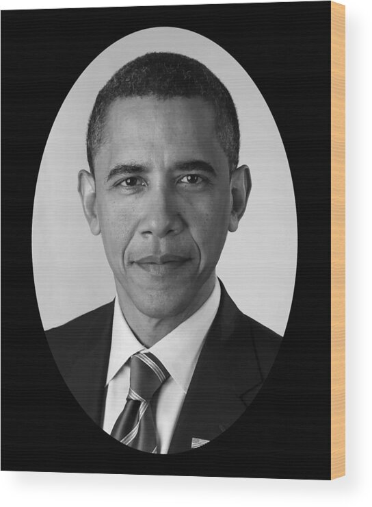 Obama Wood Print featuring the photograph President Barack Obama by War Is Hell Store