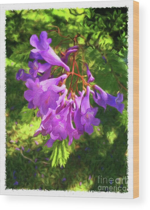 Flowers Wood Print featuring the photograph Purple Flowers by Larry Mulvehill