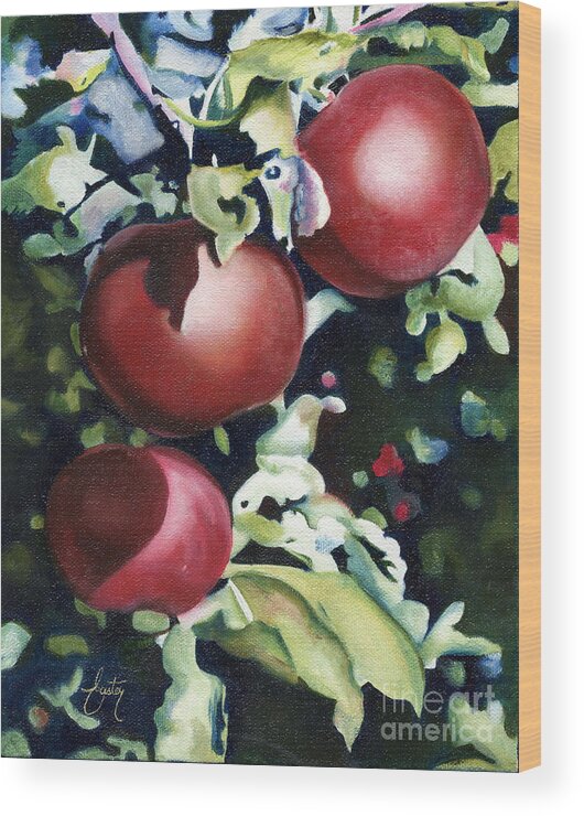 Oil Painting Wood Print featuring the painting Ripe for the picking by Daniela Easter