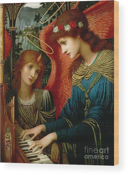St Cecilia Wood Print featuring the painting Saint Cecilia by John Melhuish Strudwick