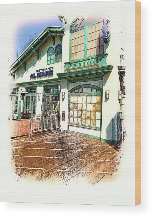 Santa Monica Pier Wood Print featuring the photograph Santa Monica Pier Ver 2 by Larry Mulvehill