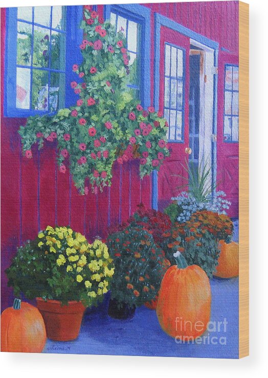 Acrylic Wood Print featuring the painting Savickis Market by Lynne Reichhart