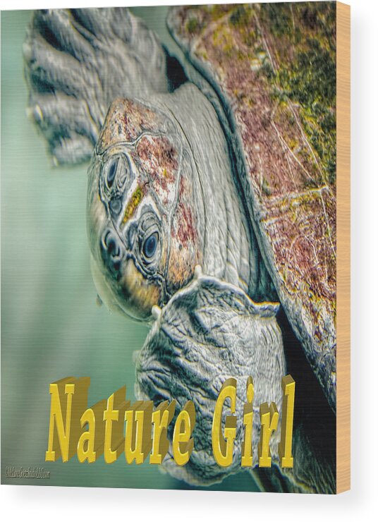 Nature Wear Wood Print featuring the photograph Sea Turtle Nature Girl by LeeAnn McLaneGoetz McLaneGoetzStudioLLCcom