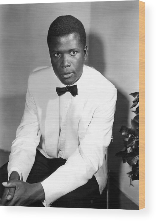 1950s Fashion Wood Print featuring the photograph Sidney Poitier, On The Set For The Film by Everett