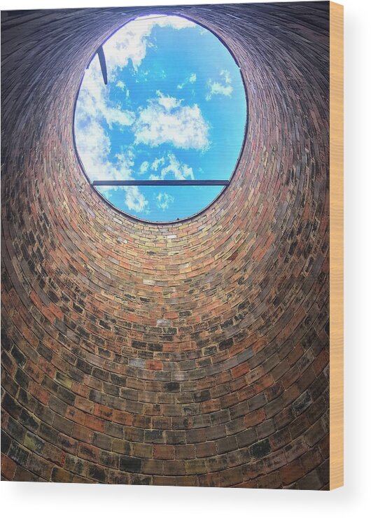 Silo Wood Print featuring the photograph Silo Look Up by Rand Ningali