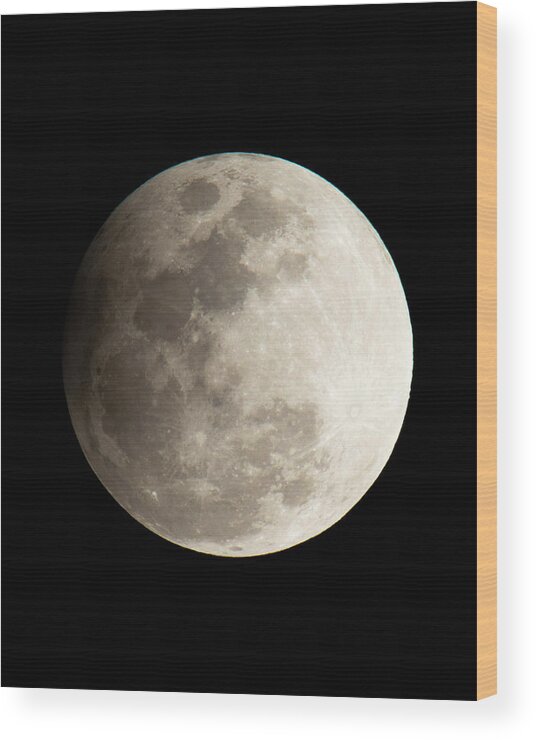Moon Wood Print featuring the photograph Snow Moon by John Black