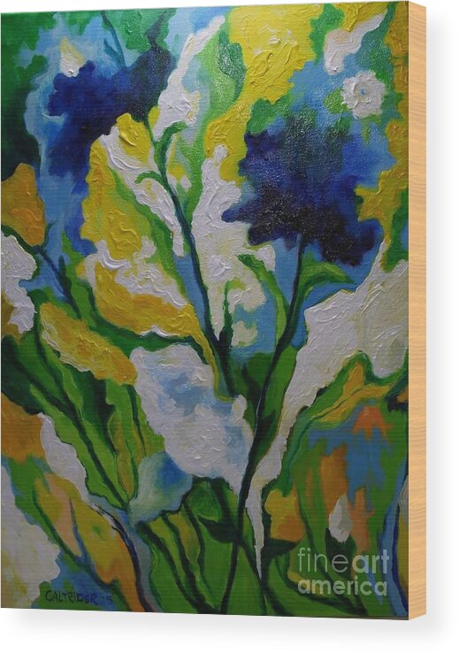 Flowers Wood Print featuring the painting Spring Delight by Alison Caltrider