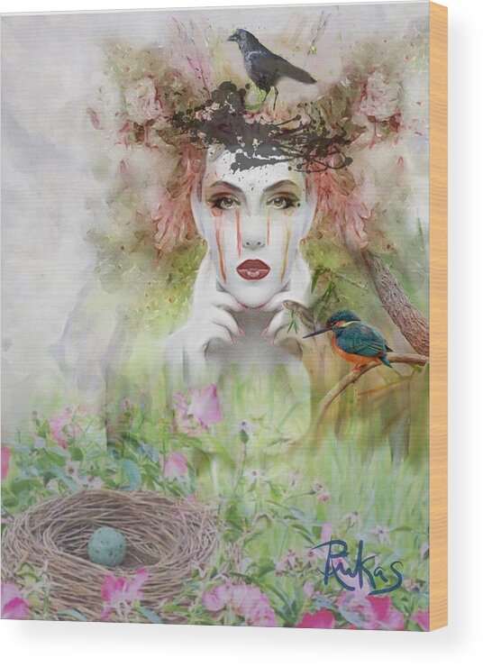 Springtime Wood Print featuring the digital art Spring Fever #2 by Serenity Studio Art