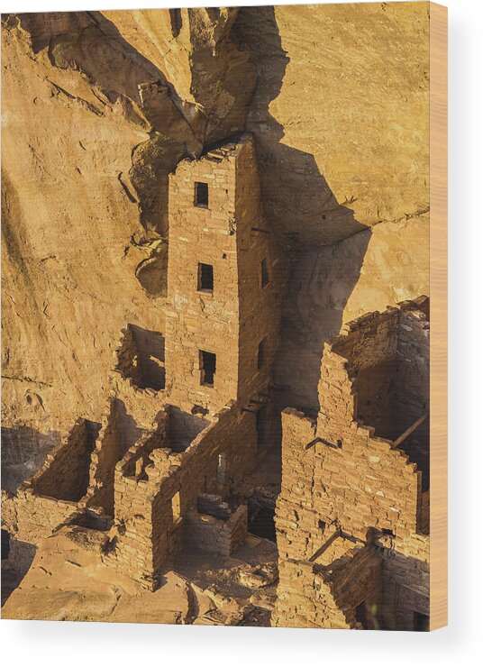 Mesa Verde National Park Wood Print featuring the photograph Square Tower House by Joseph Smith