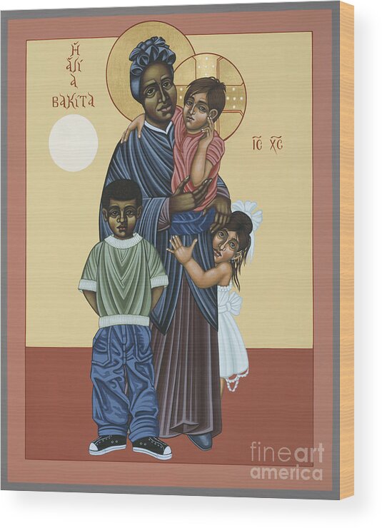 St Bakhita Universal Sister Wood Print featuring the painting St Bakhita Universal Sister 095 by William Hart McNichols