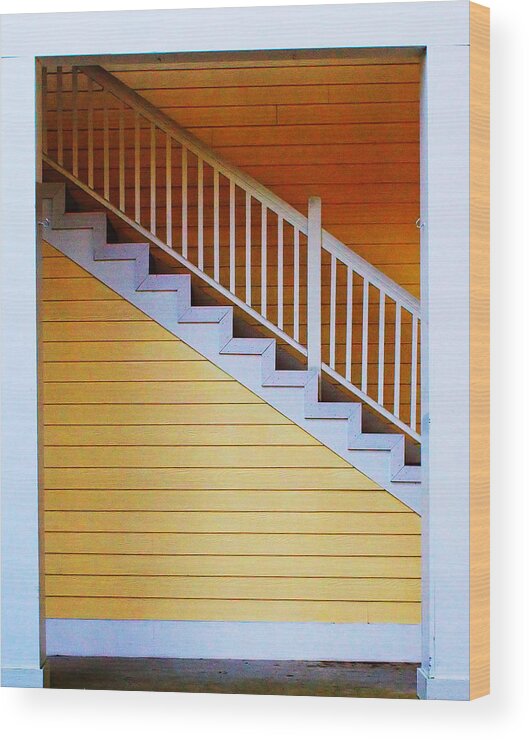 Stairs Wood Print featuring the photograph Stairs by Farol Tomson