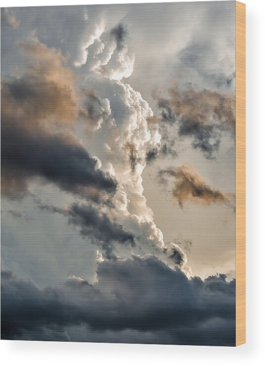 Storm Wood Print featuring the photograph Storm Cloud by James Barber