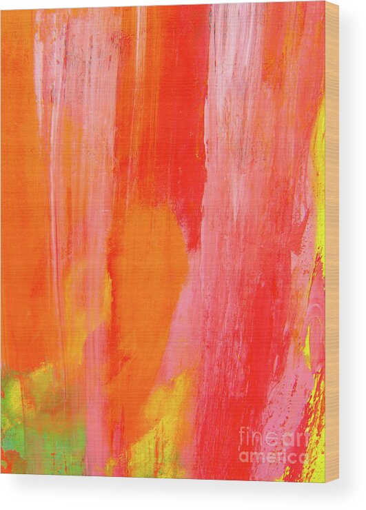 Abstract Painting Wood Print featuring the painting Sweet Love by Catalina Walker