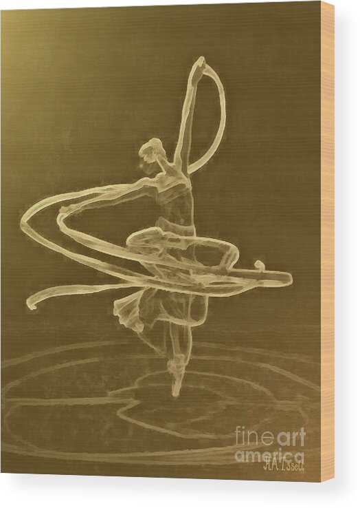 Ballet Wood Print featuring the digital art Swirl by Humphrey Isselt