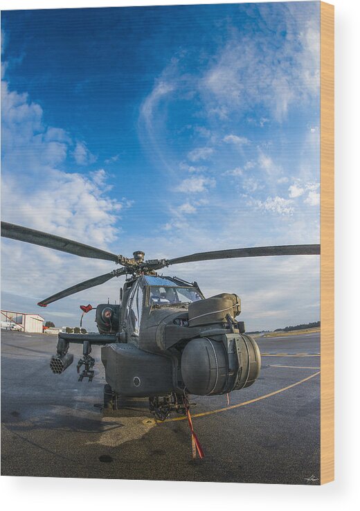 Ah-64d Apache Wood Print featuring the photograph The Business End by Phil And Karen Rispin